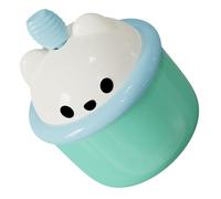 HONITANO Face Foam Maker Cup Portable Foaming Pump Bottle Green Cartoon Bear Design for Home Bathroom Face Cleansing and Acne Care