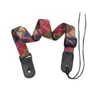 HONITANO Fashionable Ukulele Shoulder Strap Bohemian Style Woven Design Leather Ends Ukulele Owners Portable Practical Accessory for Musicians