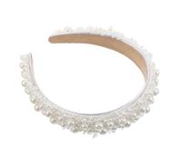 HONITANO Faux Pearl Headband for Wedding Elegant Bridal Hair Accessories Timeless French Style Hair Hoop for Bride Comfortable Artisanal Design for Reception and Special Events