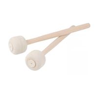 HONITANO Felt Head Drum Mallets for Percussion Sticks Bass Drum and Marching Band Rehearsals - Non-Slip Wooden Drumsticks with Soft Mellow Sound, 2 Pcs