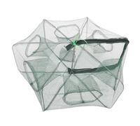 HONITANO Foldable Mesh Trap Net Fishing Shrimp Cage with Portable Nylon Bait Cast Net for Fish Lobster Prawn Crayfish Crab Durable Steel Wire Support Random Color