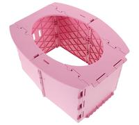 HONITANO Foldable Portable Potty for, Collapsible Travel Toilet Chair for Outdoor Camping Car Use, Pink Portable Toilet for Training and Family Journeys