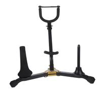 HONITANO Foldable Saxophone Stand by Honitano Adjustable Alto Tenor Sax Holder with Dual Flute Clarinet Supports Portable Music Instrument Rack for Performances and Travel