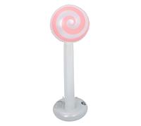 HONITANO Giant Inflatable Lollipop PVC Candy Prop Weatherproof Outdoor Christmas Sign for Holiday Pool Party and Birthday Candyland Decor Pink Spiral Design