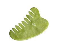 HONITANO Gua Sha Jade Comb for Scalp and Body Massage Lightweight Portable Hair Care Tool with Smooth Rounded Edges Multi-Purpose for Home and Travel Use Random Color