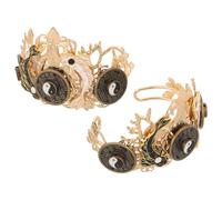 HONITANO Hair Wear with Chinese Crown Pattern 2pcs Vintage Taichi Style Alloy Material Lightweight and Comfortable to Classic Wuxia Accessory for Personal Enlightenment