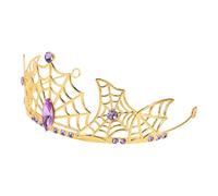 HONITANO Halloween Crown Headpiece Spider Web Crown Alloy Gothic Spooky Rhinestone Headband for Vampire Masquerade Parties Adult Costume Queen Tiara Hair Hoop