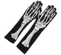 HONITANO Halloween Skeleton Gloves Full Finger Reusable Cosplay Accessories for Costume Parties Haunted Houses Theater Performances Comfortable Breathable Design