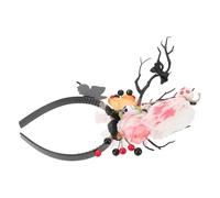HONITANO Halloween Skull Ghost Antler Headband Butterfly Hairband with Tree Branch Design Scary Costume Hairband for Day Dead Cinco De Mayo Party Cosplay Accessory Womens Festive Headpiece