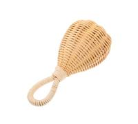 HONITANO Handmade Rattan Pear-Shaped Rattle Educational with Gentle Bell Sound Multi-Functional Teether for Motor Skill Development and Soothing Comfort