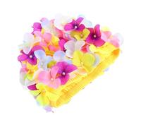 HONITANO Hawaiian Flower Swim Cap for Women and Handmade Elastic Petal Swimming Hat Lightweight and Flexible Water Cap with Floral Design Comfortable Fit for Pool and Beach Use