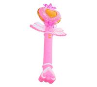 HONITANO Heart Shaped Glow Wand with Music for Birthday Party Mini Lightweight Princess Accessory Creative Fairy Tale Dress Up Plaything for Dance and Stage Performances