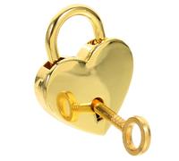 HONITANO Heart Shaped Metal Padlock with Key for Chest Backpack and Jewelry Box Security Rust Resistant Lock Romantic Couples and Friends Valentines and Weddings