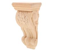 HONITANO Heavy Duty Wooden Corbels Unpainted Carved Wood Corbel for Corner Wall Decoration European Style Ceiling and Garden Ornamental Brackets