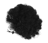 HONITANO Human Hair Ponytail Extension for Black Women African Drawstring Curly Bun Hairpiece for Effortless Styling and Versatile Looks Natural Black