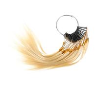 HONITANO Human Hair Sample Rings 30pcs Real Hair Testing Bulk Strands Salon Color Chart Buckles