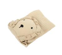 HONITANO Infant Soothing Blanket and Toddler Snuggle Blanket Small Khaki Fox Plush Teething Toy Towel for Nursery and Travel