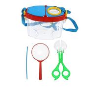 HONITANO Insect Observation Box for Outdoor Explorer Kit with Science Cage and Magnifier Stick Educational Nature Catching Tool for Camping School Experiments and Travel Random Color