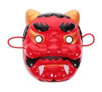 HONITANO Japanese Red Oni Mask Lightweight Comfortable Cosplay Costume Prop for Adults Unique Demon Design for Halloween Stage Performances Party Decorations and Festival Wear