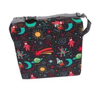 HONITANO Kids Seat Cushion and Booster Pad for Children, Waterproof Thickened Black Space Pattern, 32x32x8cm Highchair Seat Lift for Baby Dining and Travel