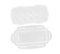 HONITANO Large Capacity White Plastic Fridge Egg Holder with Lid Reusable Egg Storage Box for Household Use Prevents Collision Safely in Refrigerator