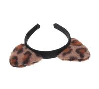 HONITANO Leopard Print Cat Ears Headband Lightweight Comfortable Animal Ear Hair Accessory for Women Cosplay Party Festival Dress Up Hairband