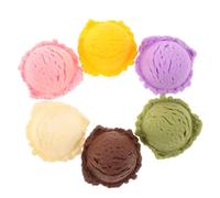 HONITANO Lifelike Artificial Ice Cream Cone Models Plastic Dessert Display Props in Vibrant Colors for Home Shop Decoration Photography and Creative DIY Staging