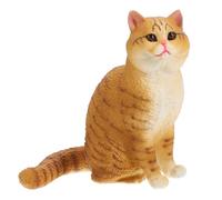 HONITANO Lifelike Simulated Cat Figurine Realistic Haired Cat Model for Learning Decoration for Gardens Classrooms and Imaginative Play