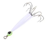 HONITANO Luminous Squid Fishing Hook with Eye Octopus Bait Lure for Saltwater and Night Fishing Portable Lightweight Design for Strong Hold and Easy Carry Random Color