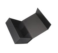 HONITANO Magnetic Closure Foldable Box with Lid Black Cardboard Storage Case for Bridesmaid Proposal Presents Birthday and Christmas Stylish Compact Packaging