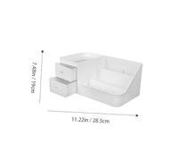 HONITANO Make-up Organizer with Cosmetic Storage Box Desktop Organizer for Students Space-saving Makeup Storage Case with Dividers for Neat Cosmetic Classification