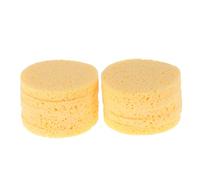 HONITANO Makeup Removal Sponge Facial Cleaning Puff 10pcs Yellow Wood Pulp Skin Care Sponges for Gentle Face Cleansing and Makeup Removal