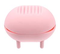 HONITANO Makeup Sponge Case and Silicone Powder Puff Box, Portable Travel Makeup Blender Holder with Lid, Pink Cosmetic Egg Storage Container for Wet and Dry Use