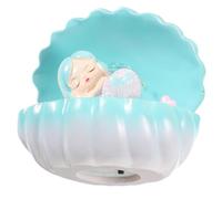 HONITANO Mermaid Bedroom Night Light LED Decorative Table Lamp with Pearl Shell Design Cozy Warm Ambiance for Office Living