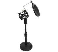 HONITANO Mic Support Stand for Desktop Detachable Conference Microphone Holder Filter Mount Black