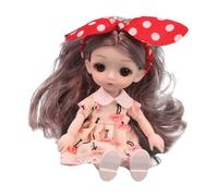 HONITANO Mini Fashion Doll for Small DIY Roleplay Dollhouse Accessory Cute Mini Doll