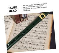 HONITANO Mini Portable Abs Saxophone for Beginners Durable Pocket Music Instrument for Learning and Stage Performance Lightweight Green Simple Sax with Carrying Bag