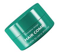 HONITANO Mini Portable Travel Hair Brush and Detangling Paddle Brush for Women, Green Massage Comb Cushion Base for Wet and Dry Hair