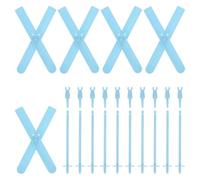 HONITANO Miniature Doll House Skis and Skiing Tools Set for Dollhouse Accessories 30pcs Light Blue Mini Skis with Handles Suitable for Craft Dollhouse Decoration