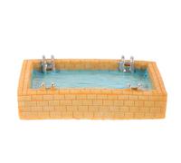 HONITANO Miniature Dollhouse Swimming Pool Resin Miniature Beach Prop for Coastal and Tropical Decor Creative Dollhouse Accessories for Summer Party and Poolside Scene Building