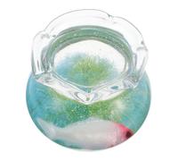 HONITANO Miniature Fish Tank Ornament with Lucky Carp Design Tiny Dollhouse Fish Bowl Decor Space Saving DIY Fairy Garden Accessory with Realistic Craftsmanship