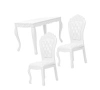 HONITANO Miniature House Furniture Set Eco Friendly Mini Dining Table with Chairs Dollhouse Accessory for DIY Models Graduation Design and Mini Kitchen Playhouse Decor