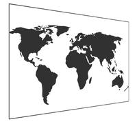 HONITANO Minimalist World Map Wall Decal Sleek Outline Pattern for Bedroom and Living Decor Easy Peel and Stick Wallpaper Removable Home Wall Murals