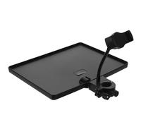 HONITANO Multifunctional Live Broadcast Mic Stand Tray with Sound Card Holder and Phone Shelf Premium Plastic Compatible with Various Microphone Supports for Office Studio Classroom and