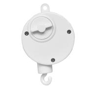 HONITANO Music Box with Clockwork Movement Wind-up Musical Bell Crib Holder Bracket Educational Soothing for Year Old Boy Girl White Metal and Plastic Design