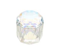 HONITANO Nail Art Crystal Dappen Dish with Diamond Lid Ab Color Nail Brush Cleaning Cup for Professional and Home Use