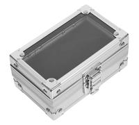 HONITANO Nail Drill Bits Display Organizer Box Silver Nail Bit Holder Storage Case for Manicure Practice Training Salon Use