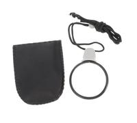HONITANO Necklace Magnifier 2.5 Monocle Magnifying Glass on Chain Compact Reading Aid Lightweight Plastic and Glass for Jewelers and Adults Black Design Portable for Home and Collectibles