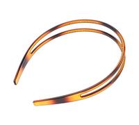 HONITANO Non-slip Double-layer Teeth Headband for Women, Chic Hairband with Tortoiseshell Pattern, Stylish Female Hair Accessory for Daily Wear and Face Washing