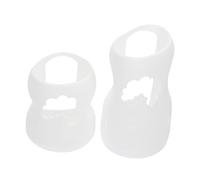 HONITANO Nursing Bottle Covers and Baby Bottle Sleeves for Children White Silicone Anti-Drop Protective Cases Suitable for 150ml 270ml 2pcs Baby Feeding Accessories
